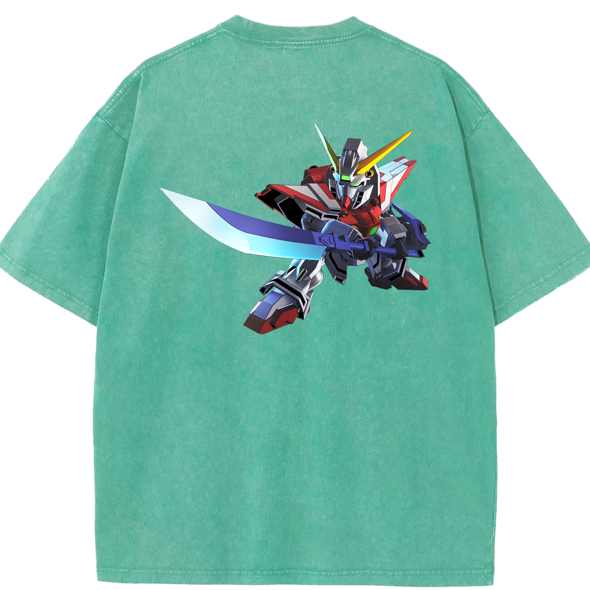 （画像用） 機動戦士ガンダム Mobile Suit Gundam 綿100% ヴィンテージ風 半袖Tシャツ（背面プリント）